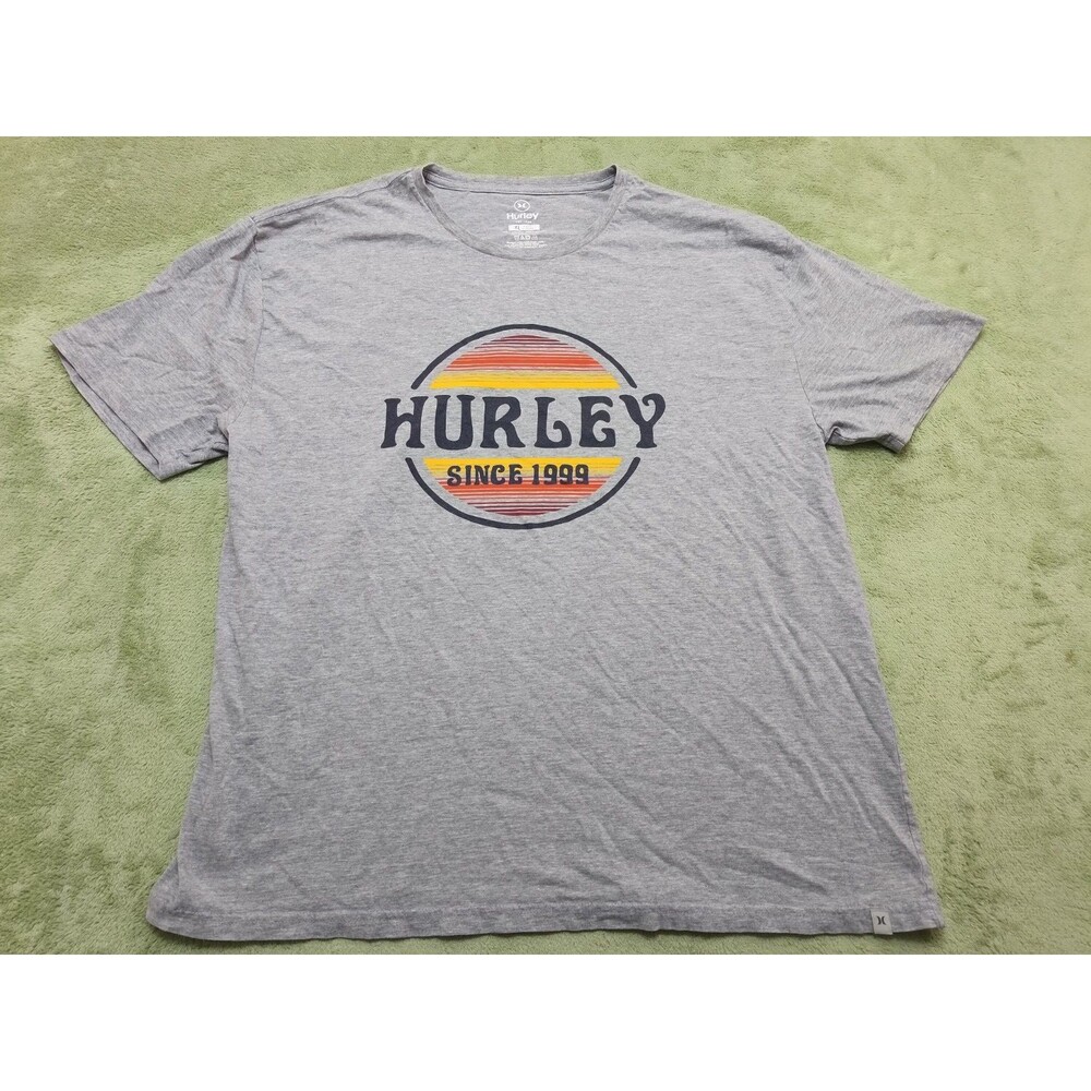 Hurley Since 1999 Mens Casual T-Shirt XL Gray Short Sleeve